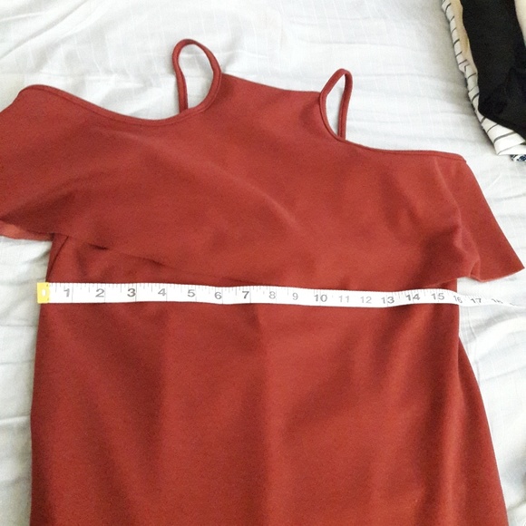 Boohoo maternity red orange dress size 6 - Picture 5 of 8